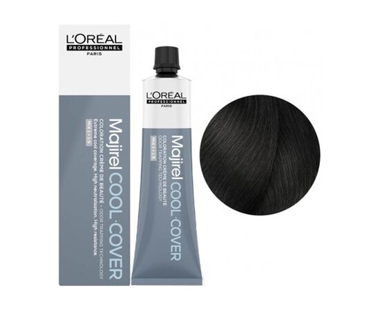 Стійка фарба для волосся L'Oreal Professionnel Majirel Cool Cover 4, Шатен, 60 мл, Об'єм: 60 мл., Номер краски: Cool Cover 4, фото 