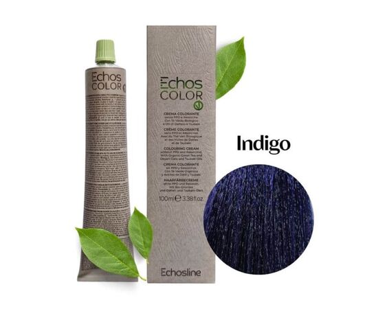 Крем-фарба для волосся Echosline Echos Color Colouring Cream INDIGO , Індіго, 100 мл, Номер краски: INDIGO, фото 
