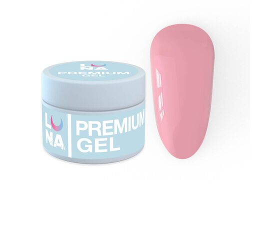 Гель для нарощування Luna Premium Gel №17  (15ml), Об'єм: 15 мл, Колекція гелів: Premium Gel, Номер: 17, фото 