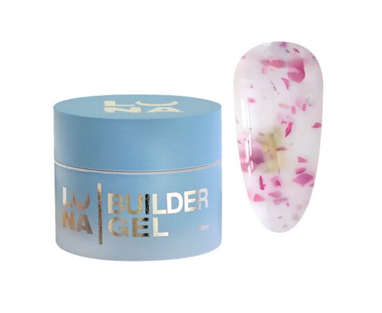 Гель для нарощування Luna  Flower Gel №1 (15ml), Об'єм: 15 мл, Колекція гелів: Flower Gel, Номер: 1, фото 