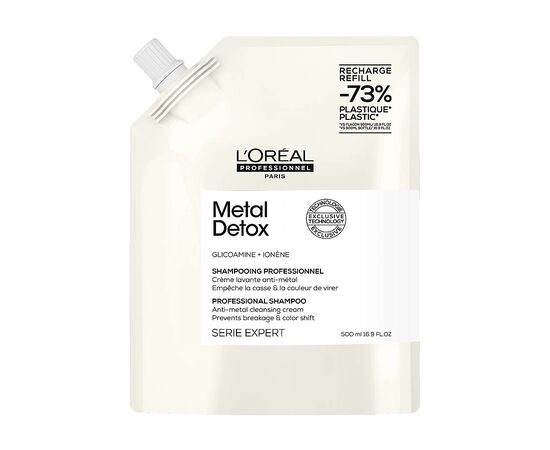 Шампунь проти ламкості та небажаної зміни кольору L'Oreal Professionnel Serie Expert Metal Detox Anti-metal Cleansing Cream Shampoo,рефіл формат 500мл, фото 