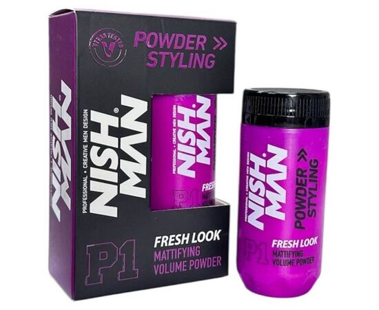 Пудра для створення об'єму волосся матова Nishman Styling Powder P1 Fresh Look, 20 г, фото 