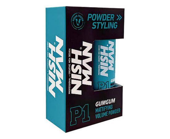 Пудра для створення об'єму волосся матова Nishman Styling Powder P1 Gum Gum, 20 г, фото 
