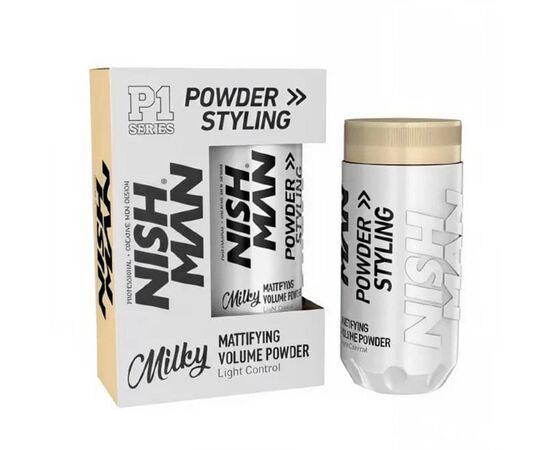 Пудра для створення об'єму волосся матова Nishman Styling Powder P1 Milky, 20 г, фото 