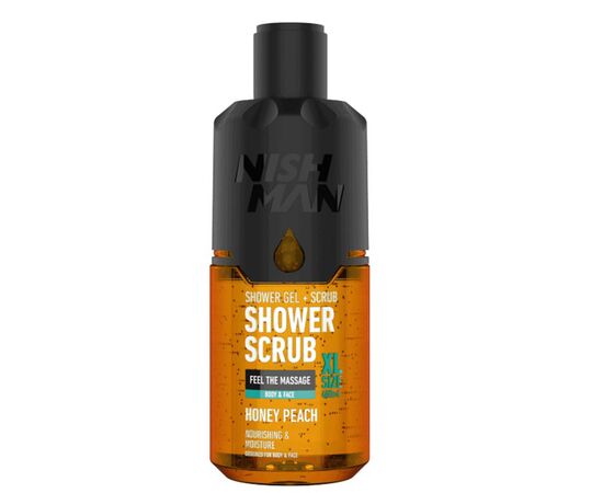 Гель для душу з мінеральним скрабом Nishman Honey Peach, 480 мл, фото 