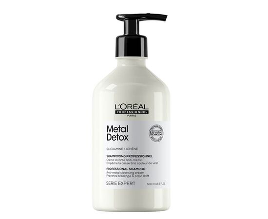 Шампунь проти ламкості та небажаної зміни кольоруL'Oreal Professionnel Serie Expert Metal Detox Anti-metal Cleansing Cream Shampoo,500м, фото 