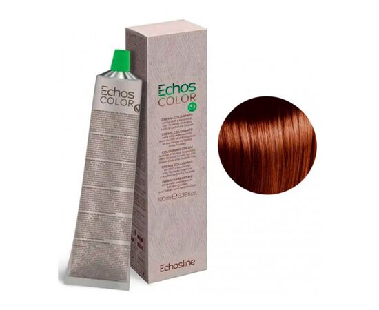 Крем-фарба для волосся Echosline Echos Color Colouring Cream,6.43 Мідно-золотистий темний блондин , 100 мл, Номер краски: 6.43, фото 