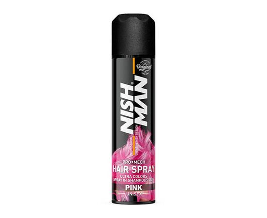 Спрей для волосся фарбуючий Nishman Hair Coloring Spray PINK рожевий, 150 мл, фото 