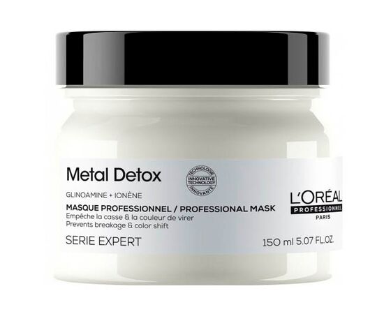 Маска L'Oreal Professionnel Serie Expert Metal Detox Mask для попередження металевих накопичень у волоссі після фарбування та освітлення,150 мл, фото 