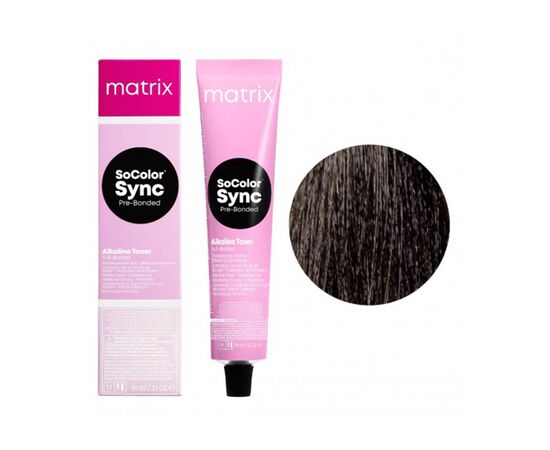 Крем-фарба без аміаку Matrix SoColor Sync Pre-Bonded 3N, Темний шатен Натуральний, 90 мл, Вид: Фарба, Номер краски: 3N, фото 