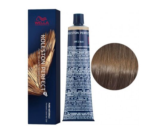 Фарба для волосся Wella Professionals Koleston Perfect ME+ Pure Naturals 7/01, Блонд натуральний попелястий, 60 мл, Номер краски: 7/01, фото 