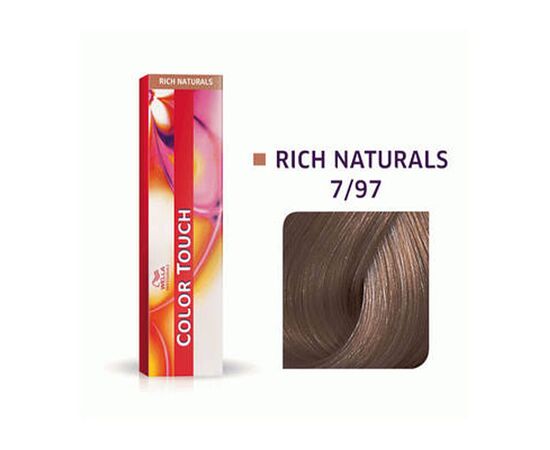 Безаммиачная крем-краска Wella Professionals Color Touch Rich Naturals 7/97,  Блондин графитово-коричневый, 60 мл, Номер краски: 7/97, фото 